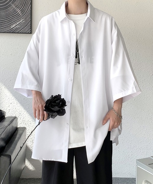 ナゴンスタンス 23SS アシンメトリーハーフスリーブシャツ nagonstans/ナゴンスタンス｜new arrival 「asymmetry half