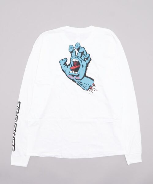 SANTA CRUZ（サンタクルーズ）の「SANTA CRUZ / サンタクルーズ Screaming Hand L/S Regular T-Shirt 長袖 クルーネック ロゴ Tシャツ ロンT（Tシャツ/カットソー・メンズ・ホワイト/ブラック/その他1/バーガンディー・MEDIUM/LARGE/X-LARGE/XX-LARGE）」の6枚目の写真