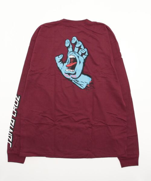SANTA CRUZ（サンタクルーズ）の「SANTA CRUZ / サンタクルーズ Screaming Hand L/S Regular T-Shirt 長袖 クルーネック ロゴ Tシャツ ロンT（Tシャツ/カットソー・メンズ・ホワイト/ブラック/その他1/バーガンディー・MEDIUM/LARGE/X-LARGE/XX-LARGE）」の11枚目の写真
