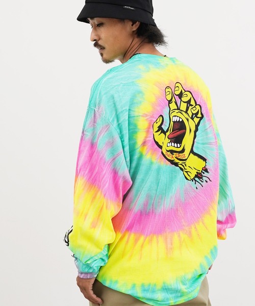 SANTA CRUZ（サンタクルーズ）の「SANTA CRUZ / サンタクルーズ Screaming Hand L/S Regular T-Shirt 長袖 クルーネック ロゴ Tシャツ ロンT（Tシャツ/カットソー・メンズ・ホワイト/ブラック/その他1/バーガンディー・MEDIUM/LARGE/X-LARGE/XX-LARGE）」の4枚目の写真