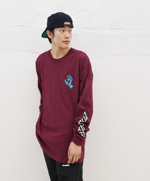 SANTA CRUZ（サンタクルーズ）の「SANTA CRUZ / サンタクルーズ Screaming Hand L/S Regular T-Shirt 長袖 クルーネック ロゴ Tシャツ ロンT（Tシャツ/カットソー・メンズ・ホワイト/ブラック/その他1/バーガンディー・MEDIUM/LARGE/X-LARGE/XX-LARGE）」の22枚目の写真