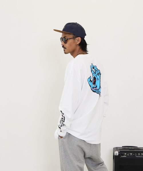 SANTA CRUZ（サンタクルーズ）の「SANTA CRUZ / サンタクルーズ Screaming Hand L/S Regular T-Shirt 長袖 クルーネック ロゴ Tシャツ ロンT（Tシャツ/カットソー・メンズ・ホワイト/ブラック/その他1/バーガンディー・MEDIUM/LARGE/X-LARGE/XX-LARGE）」の15枚目の写真