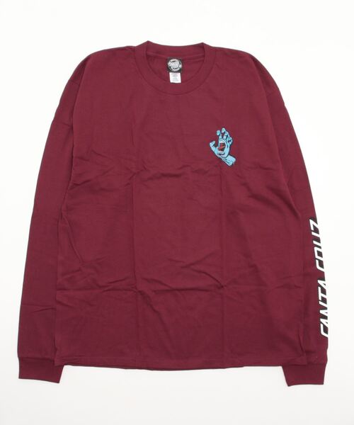 SANTA CRUZ（サンタクルーズ）の「SANTA CRUZ / サンタクルーズ Screaming Hand L/S Regular T-Shirt 長袖 クルーネック ロゴ Tシャツ ロンT（Tシャツ/カットソー・メンズ・ホワイト/ブラック/その他1/バーガンディー・MEDIUM/LARGE/X-LARGE/XX-LARGE）」の10枚目の写真