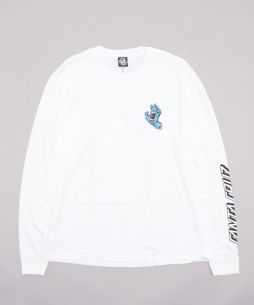 SANTA CRUZ（サンタクルーズ）の「SANTA CRUZ / サンタクルーズ Screaming Hand L/S Regular T-Shirt 長袖 クルーネック ロゴ Tシャツ ロンT（Tシャツ/カットソー・メンズ・ホワイト/ブラック/その他1/バーガンディー・MEDIUM/LARGE/X-LARGE/XX-LARGE）」の5枚目の写真