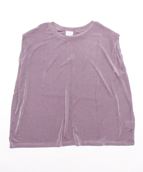 notch.（ノッチ）の「シャイニーフレンチスリーブT（タンクトップ・レディース・パープル系その他/シルバー/オフホワイト/ブラック・M）」の6枚目の写真
