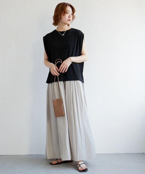 notch.（ノッチ）の「シャイニーフレンチスリーブT（タンクトップ・レディース・パープル系その他/シルバー/オフホワイト/ブラック・M）」の12枚目の写真