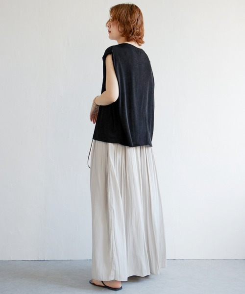 notch.（ノッチ）の「シャイニーフレンチスリーブT（タンクトップ・レディース・パープル系その他/シルバー/オフホワイト/ブラック・M）」の13枚目の写真