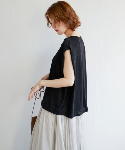 notch.（ノッチ）の「シャイニーフレンチスリーブT（タンクトップ・レディース・パープル系その他/シルバー/オフホワイト/ブラック・M）」の10枚目の写真