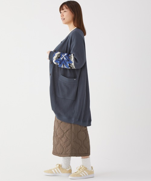 KRIFF MAYER Lady's Collection(クリフメイヤーレディースコレクション)の「ニットサーマルカーデ(カーディガン/ボレロ・レディース・ネイビー/カラフル/オフホワイト/グレー/チャコール・LARGE/MEDIUM)」の6枚目の写真