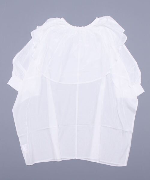 KOBE LETTUCE（コウベレタス）の「ビッグカラーゆったりチュニックブラウス（シャツ/ブラウス・レディース・オフホワイト/ライラック/ブラック系・FREE）」の14枚目の写真