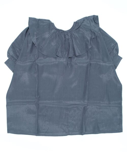 KOBE LETTUCE（コウベレタス）の「ビッグカラーゆったりチュニックブラウス（シャツ/ブラウス・レディース・オフホワイト/ライラック/ブラック系・FREE）」の9枚目の写真