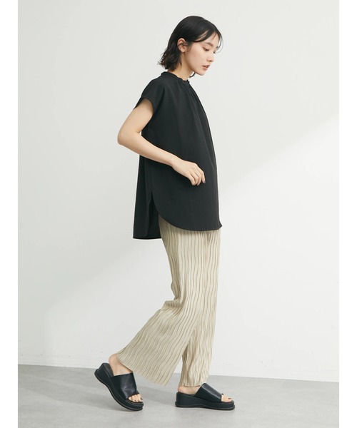 Green　Parks（グリーンパークス）の「ウェーブプリーツパンツ（その他パンツ・レディース・ベージュ/ブラック/ブルー・FREE）」の5枚目の写真