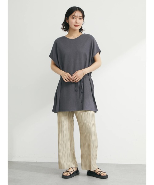 Green　Parks（グリーンパークス）の「ウェーブプリーツパンツ（その他パンツ・レディース・ベージュ/ブラック/ブルー・FREE）」の7枚目の写真