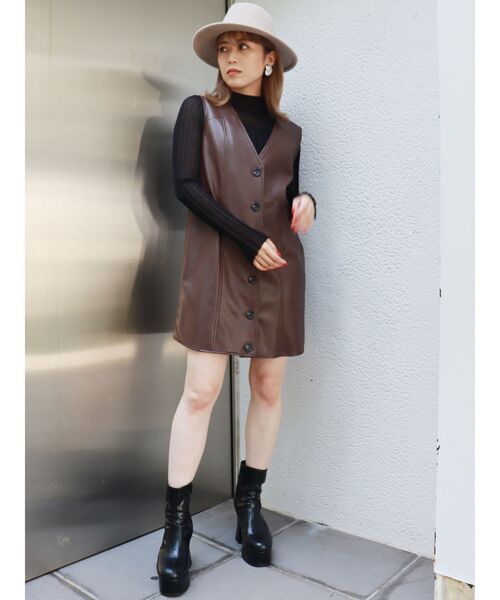 MURUA(ムルーア)の「プレーンフェルトハット(ハット・レディース・アイボリー/ブラック・FREE)」の16枚目の写真