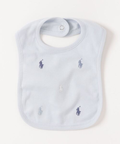 POLO RALPH LAUREN CHILDRENSWEAR（ポロ ラルフ ローレン チルドレンズウェア）の「Polo ポニー コットン インターロック ビブ（スタイ/よだれかけ・キッズ・ブルー・ONE）」の2枚目の写真