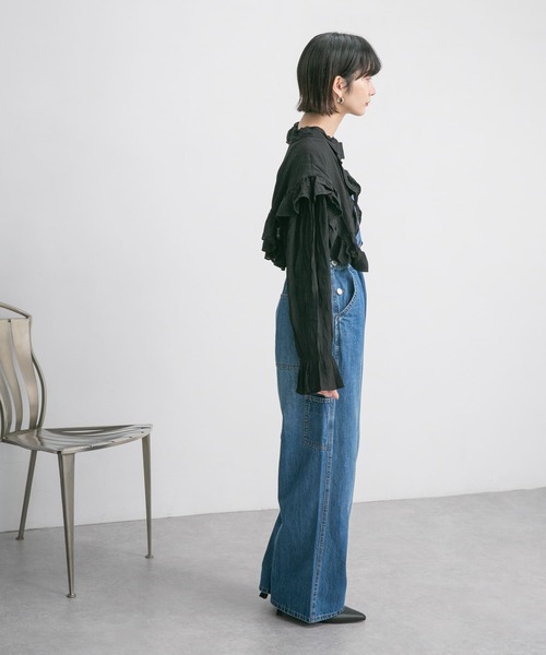 KBF(ケイビーエフ)の「フリルディティールブラウス(シャツ/ブラウス・レディース・ブラック/ベージュ/オフホワイト・ONE)」の15枚目の写真