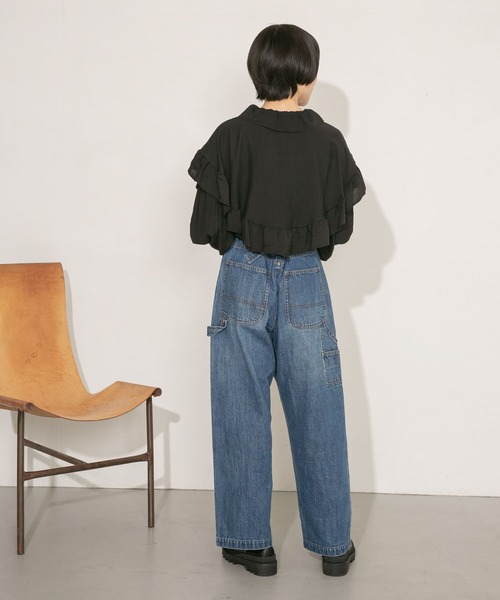 KBF(ケイビーエフ)の「フリルディティールブラウス(シャツ/ブラウス・レディース・ブラック/ベージュ/オフホワイト・ONE)」の12枚目の写真