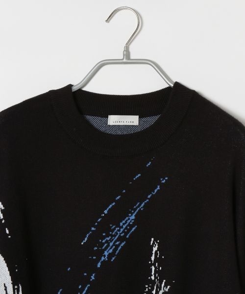 LOWRYS FARM（ローリーズファーム）の「ペイントジャガードニット　345124（ニット/セーター・メンズ・ブラウン/ブラック・FREE）」の5枚目の写真