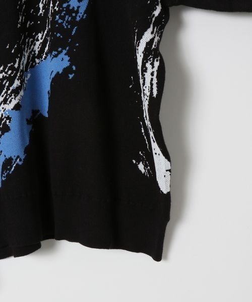 LOWRYS FARM（ローリーズファーム）の「ペイントジャガードニット　345124（ニット/セーター・メンズ・ブラウン/ブラック・FREE）」の6枚目の写真