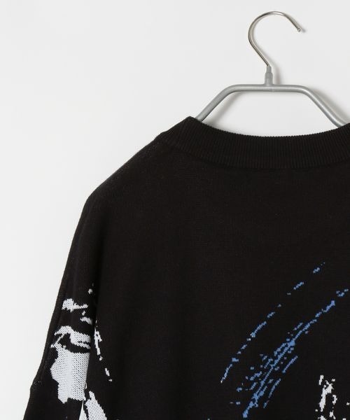 LOWRYS FARM（ローリーズファーム）の「ペイントジャガードニット　345124（ニット/セーター・メンズ・ブラウン/ブラック・FREE）」の8枚目の写真