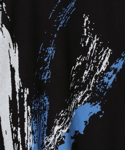 LOWRYS FARM（ローリーズファーム）の「ペイントジャガードニット　345124（ニット/セーター・メンズ・ブラウン/ブラック・FREE）」の9枚目の写真