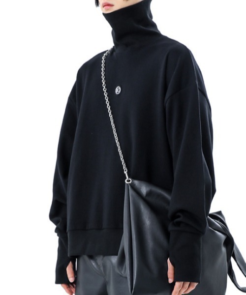 BASIC COTTON(ベーシックコットン)の「A'GEM/9 × .kom『BASIC COTTON/ベーシックコットン』BCN WARMER POLA MTM/ベーシック ウォーマー ポーラ スウェットシャツ(スウェット・メンズ・ブラック/ホワイト・FREE)」の10枚目の写真