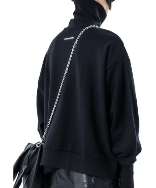 BASIC COTTON(ベーシックコットン)の「A'GEM/9 × .kom『BASIC COTTON/ベーシックコットン』BCN WARMER POLA MTM/ベーシック ウォーマー ポーラ スウェットシャツ(スウェット・メンズ・ブラック/ホワイト・FREE)」の6枚目の写真