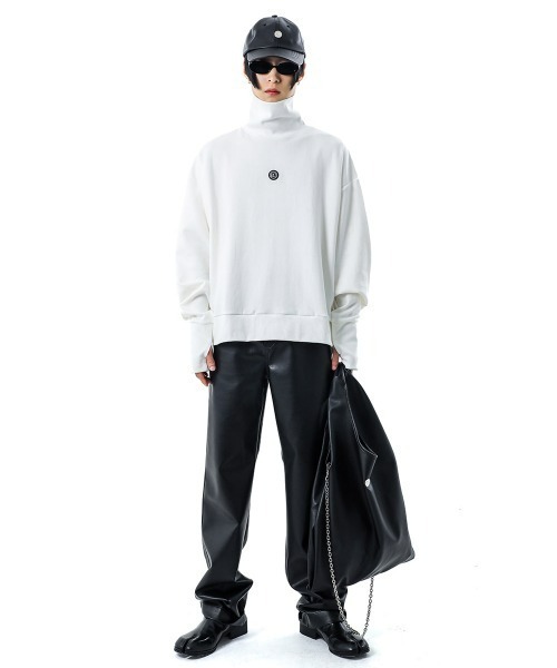 BASIC COTTON(ベーシックコットン)の「A'GEM/9 × .kom『BASIC COTTON/ベーシックコットン』BCN WARMER POLA MTM/ベーシック ウォーマー ポーラ スウェットシャツ(スウェット・メンズ・ブラック/ホワイト・FREE)」の16枚目の写真