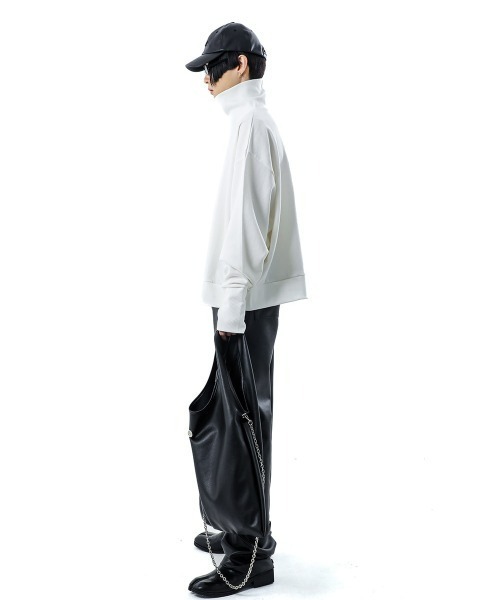 BASIC COTTON(ベーシックコットン)の「A'GEM/9 × .kom『BASIC COTTON/ベーシックコットン』BCN WARMER POLA MTM/ベーシック ウォーマー ポーラ スウェットシャツ(スウェット・メンズ・ブラック/ホワイト・FREE)」の15枚目の写真