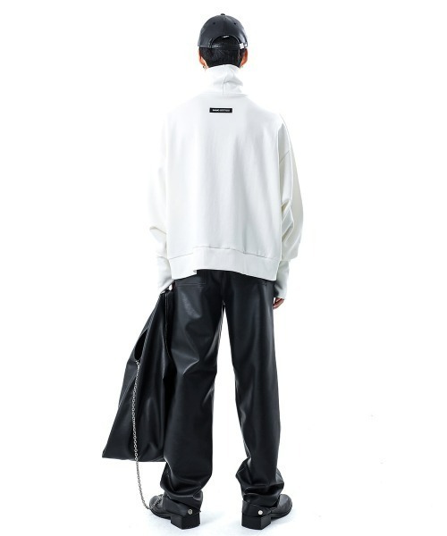 BASIC COTTON(ベーシックコットン)の「A'GEM/9 × .kom『BASIC COTTON/ベーシックコットン』BCN WARMER POLA MTM/ベーシック ウォーマー ポーラ スウェットシャツ(スウェット・メンズ・ブラック/ホワイト・FREE)」の14枚目の写真