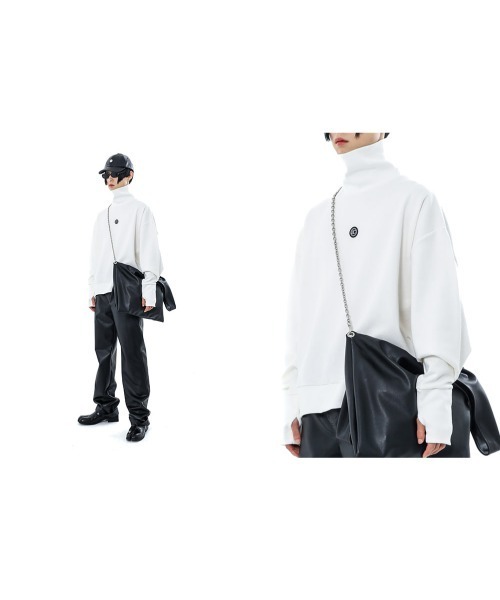 BASIC COTTON(ベーシックコットン)の「A'GEM/9 × .kom『BASIC COTTON/ベーシックコットン』BCN WARMER POLA MTM/ベーシック ウォーマー ポーラ スウェットシャツ(スウェット・メンズ・ブラック/ホワイト・FREE)」の13枚目の写真