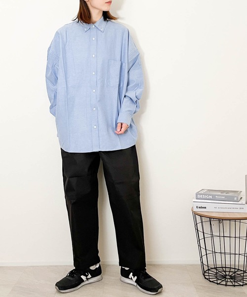 Ritzy（リッツィー）の「オックス ボタンダウン レギュラーカラーLSシャツ（シャツ/ブラウス・メンズ・ネイビー/ホワイト/サックスブルー/グレー/ブラック/イエロー・LARGE/X-LARGE/MEDIUM）」の19枚目の写真