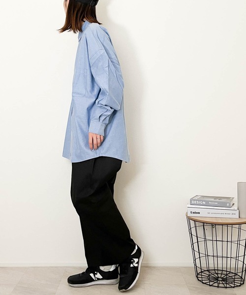 Ritzy（リッツィー）の「オックス ボタンダウン レギュラーカラーLSシャツ（シャツ/ブラウス・メンズ・ネイビー/ホワイト/サックスブルー/グレー/ブラック/イエロー・LARGE/X-LARGE/MEDIUM）」の18枚目の写真