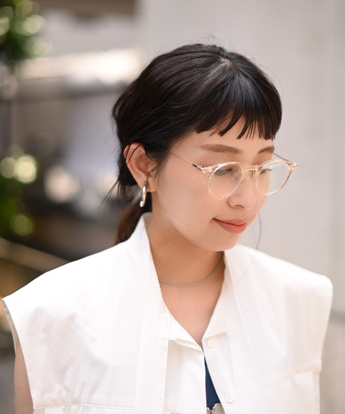 Marient（マリエント）の「Round Frame Glasses/メガネ（メガネ・レディース・クリア/ブラック・FREE）」の2枚目の写真