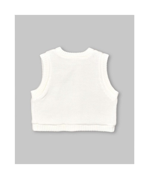 SLAP SLIP BABY（スラップスリップベビー）の「SLAPSLIPBABY/ケーブル編み星木馬刺繍裏ボアニットベストベビー(70~80cm)（ベスト・キッズ・グレー/オフホワイト・ONESIZE）」の18枚目の写真