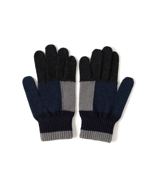BEAMS(ビームス)の「tet. × BEAMS JAPAN / 別注 プレイカラー グローブ Men(手袋・メンズ・ネイビー/オレンジ・ONE SIZE)」の7枚目の写真