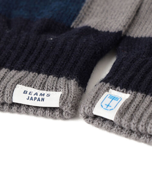 BEAMS(ビームス)の「tet. × BEAMS JAPAN / 別注 プレイカラー グローブ Men(手袋・メンズ・ネイビー/オレンジ・ONE SIZE)」の8枚目の写真
