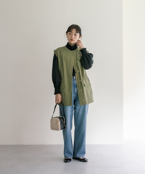 PUAL CE CIN（ピュアルセシン）の「【Du noir】ユーズドライクデニムパンツ（デニムパンツ・レディース・ブラック/インディゴブルー・M）」の10枚目の写真