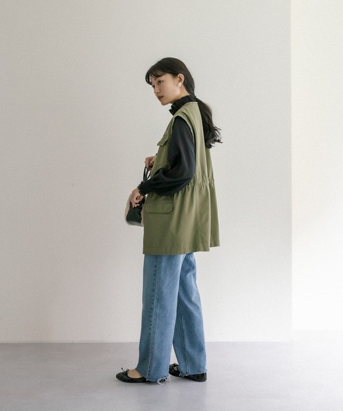 PUAL CE CIN（ピュアルセシン）の「【Du noir】ユーズドライクデニムパンツ（デニムパンツ・レディース・ブラック/インディゴブルー・M）」の12枚目の写真