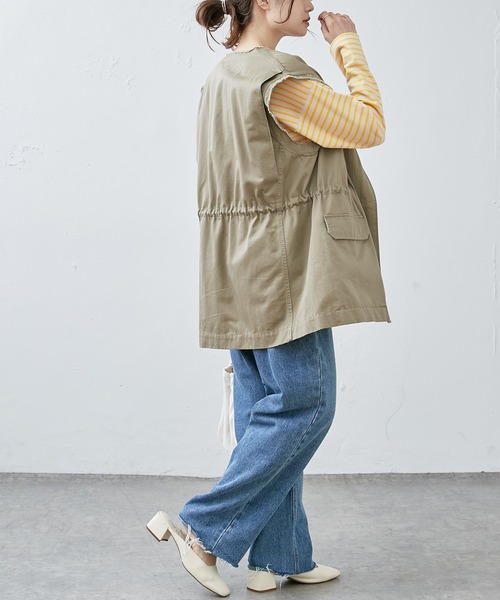 PUAL CE CIN（ピュアルセシン）の「【Du noir】ユーズドライクデニムパンツ（デニムパンツ・レディース・ブラック/インディゴブルー・M）」の19枚目の写真