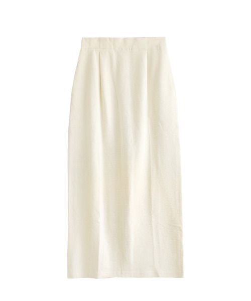 zootie（ズーティー）の「ふっくらカットソー ペンシルスカート（スカート・レディース・スモークピンク/ライム/ベージュ/ライトグレー/ブラック/グリーン/アイボリー/ホワイト/グレイッシュブルー/モカ/ラベンダー/オレンジ/ネイビー/ワインレッド/イエロー系その他/ブラウン系その他・M/L）」の21枚目の写真