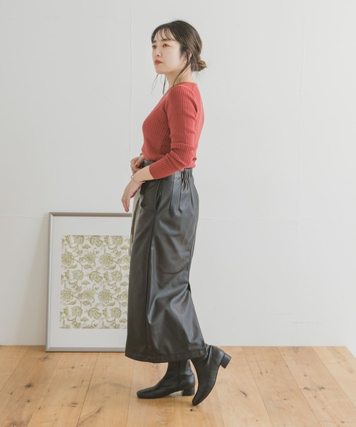 ITEMS URBANRESEARCH(アイテムズ アーバンリサーチ)の「モチモチVネックニット(ニット/セーター・レディース・ブラック/ブラウン/ピンク/アイボリー・FREE)」の19枚目の写真