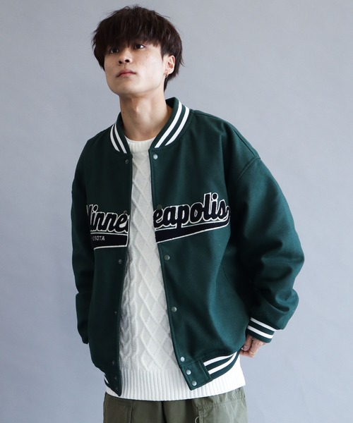 CRAFT STANDARD BOUTIQUE(クラフトスタンダードブティック)の「メルトンスタジャン *(スタジャン・メンズ・ブラック/ネイビー/グリーン・M/L)」の3枚目の写真