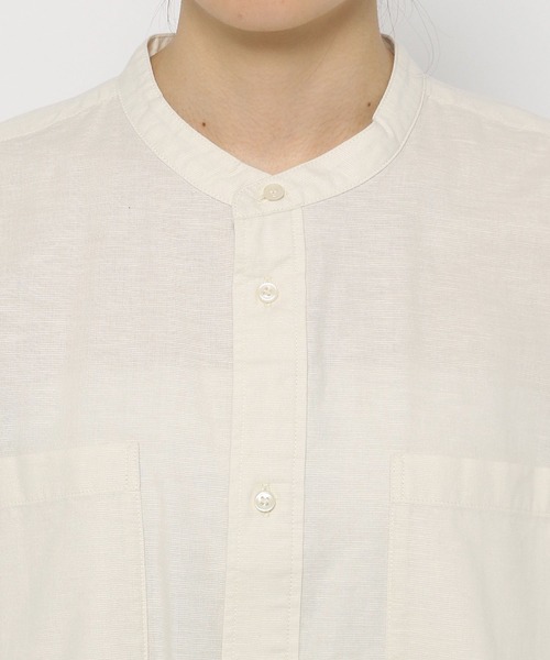 studio CLIP（スタディオクリップ）の「バンドカラーシャツワンピース（ワンピース・レディース・アイボリー/キャメル/グリーン・FREE）」の7枚目の写真