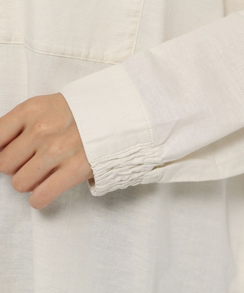 studio CLIP（スタディオクリップ）の「バンドカラーシャツワンピース（ワンピース・レディース・アイボリー/キャメル/グリーン・FREE）」の10枚目の写真