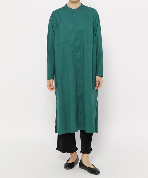 studio CLIP（スタディオクリップ）の「バンドカラーシャツワンピース（ワンピース・レディース・アイボリー/キャメル/グリーン・FREE）」の18枚目の写真