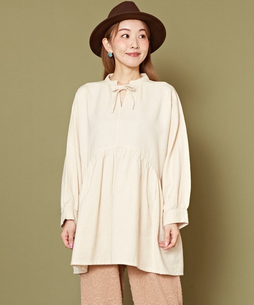 チャイハネ（チャイハネ）の「【チャイハネ】ユータリートップス（その他トップス・レディース・パープル/キャメル/オフホワイト・FREE）」の2枚目の写真