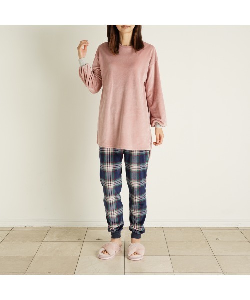 KID BLUE（キッドブルー）の「キッドブルー -22シャギータータンチェック -フルレングスボトムス -KRTP547 -kidblue（その他パンツ・レディース・ネイビー/アイボリー・M）」の8枚目の写真