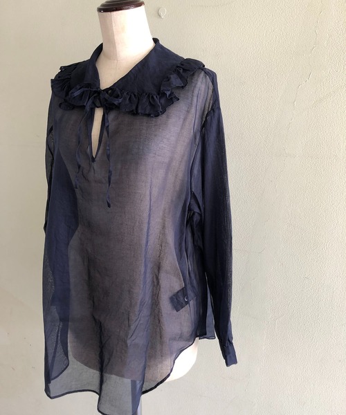 caramel@ ‼︎ エリテ　オーガンジー　フリル　シャツ　ブラウス heriter エリテ オーガンジー フリル シャツ ブラウス