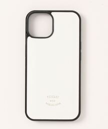 TIDEWAY | Ag+LEATHER BLACK&WHITE 抗菌 Iphone 14 (6.1inch)(スマホケース/カバー)